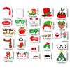 Self-adhesive New Year Carnival Photo Props Christmas Decorations Cartoon Card Party Supplies