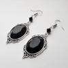 Jun'an Gothic Black & Red Crystal Halloween Earrings