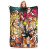 Dragon Ball Z Flannel Throw Blankets Japan Cartoon Blanket for Bedding Car Super Warm Bedspread