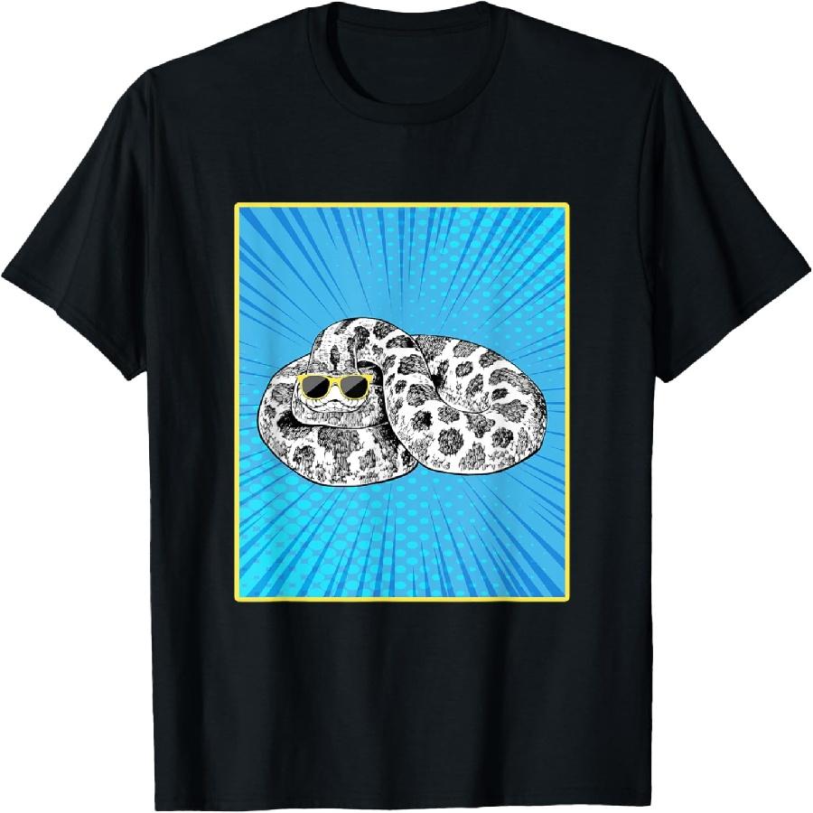 Hognose Snake Portrait Pop Art Snake with Sunglasses T-Shirt XXXXXL чёрный