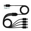 Type-C 1 Male to 2 3 4 6 Port Type C USB C to USB C Male Y Splitter Multiple Fast Charging Date Cable Cord For Smartphone Tablet