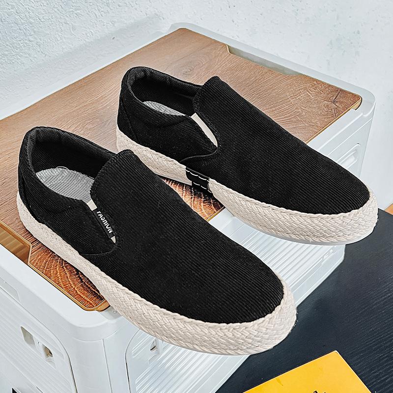 Canvas summer breathable casual board shoes cloth shoes black shoes