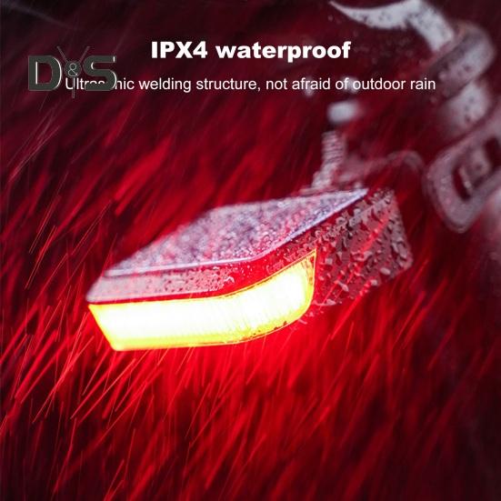 Solar Bicycle Tail Light Adjustable Rechargeable MTB Road Mountain Bike Lamp Waterproof 30LM Night Riding Bike Warning Rear Lamp