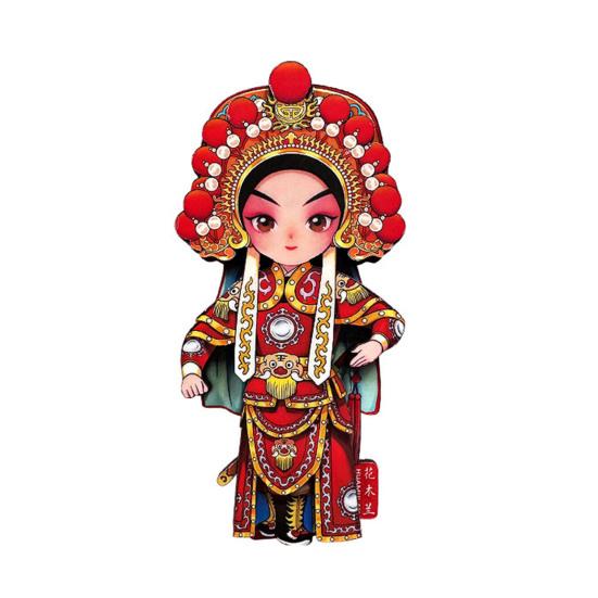 Peking Opera Character Refrigerator Magnet Chinese Style Wooden Peking Opera Role Fridge Magnet Home Kitchen