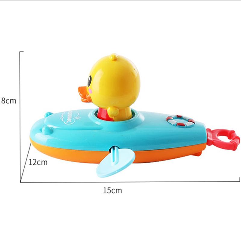Kinder Bad Wasser Spielen Spielzeug Kette Ruderboot Schwimmen Schwimmende Cartoon Gelbe Ente Säugling Baby Frühe Bildung Badezimmer Strand Geschenke
