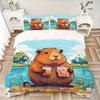 3pcs Anime Hamster Bedding Set - Includes One Quilt Cover and Two Pillowcases (No Core) - Perfect for Bedroom and Guest Room Decoration, Festive Gift,