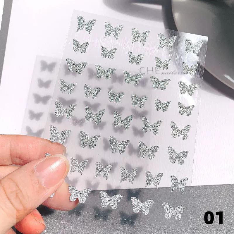 Nail Art Diamond Glitter Stickers New Love Stars Shining Star Butterfly Adhesive Stickers