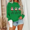 Women's Casual Fashion Round Neck Long Sleeve Christmas Printed Sweatshirt