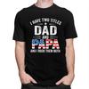 Custom Retro USA Flag Dad And Papa T Shirts Men Pure Cotton Tee Tops Fathers Day Gift Tshirts Short Sleeve Fashion Tshirt