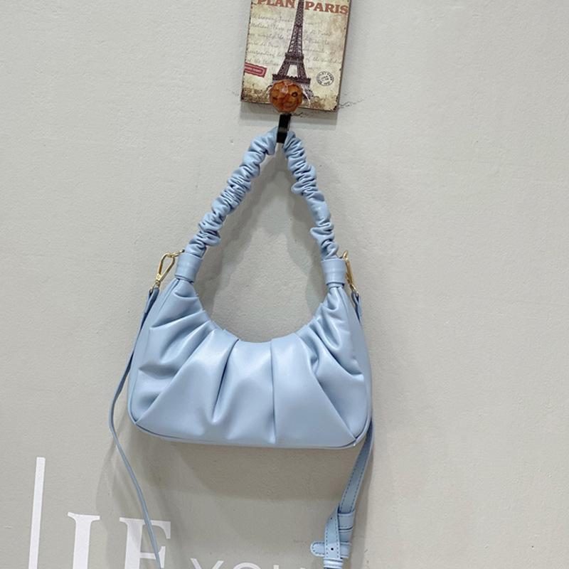 Premium Sense Bag Women's Niche Cloud Bag Autumn and Winter New Trendy Women's Bag Wrinkled Single Shoulder Cross Armpit Bag Tide