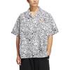 adidas Originals Trefoil SS22 Camicia Casual Stampata a Maniche Corte da Uomo Top Bianco HR6450