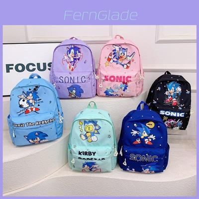 Sonic Childrens Cartoon Backpack With Lightweight Nylon For School And Daycare Use