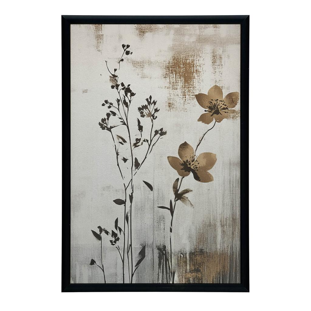 Kwiatowy Minimalizm Kwiatowy Minimalizm, 30X40 Cm, Rama Aluminiowa Czarna, Papier Matowy 230 Gsm