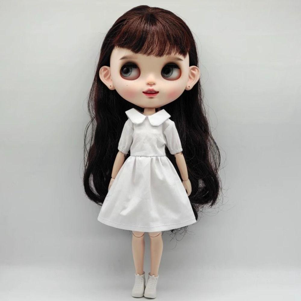 Cute Princess V-neck Dress Mini Dolls Skirt for azone ob22/24/27 Dolls For blythe Dolls