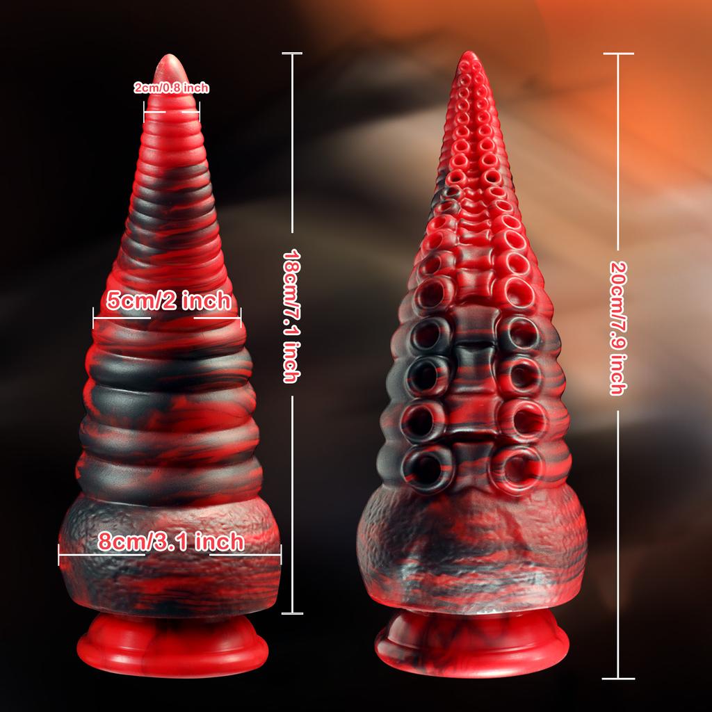 Weibliche übergroße Silikondildos Masturbatoren Oktopus-Tentakel Butt Plugs Anal Plugs Prostata-Massagegeräte Anal-Sexspielzeug für Männer