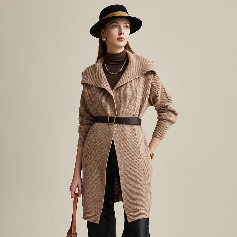 Women's Thickened Lapel Wool Cardigan