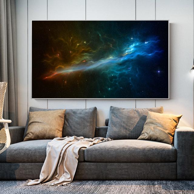 

Туманность Космос Планета Облако Звезды Картина Настенное Искусство Холст Картины Настенные Пейзажи Плакаты и Принты для Декора Гостиной Спальни Без Рамки 20*40cm