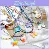 Kids Butterfly Heart Necklace Handmade Beaded Jewelry For Girls Spring 2025