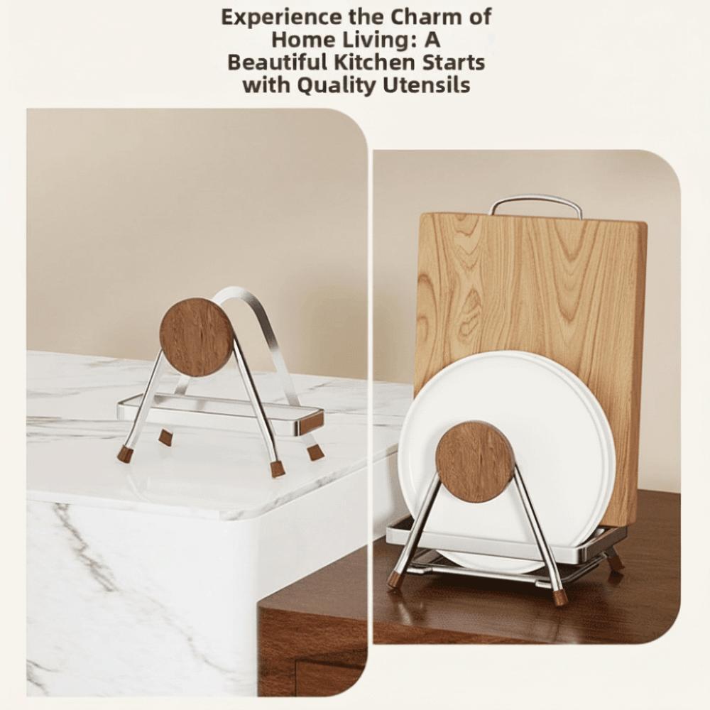 Durable Stainless Steel Cutting Board Holder Thickening Space Saving Chopping Board Organizer Rustproof Kitchen Storage Rack