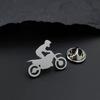 Off Road Motorcycle Brooch Cufflinks Dual-use Personalized Design Adventurer Style Enthusiast Accessories