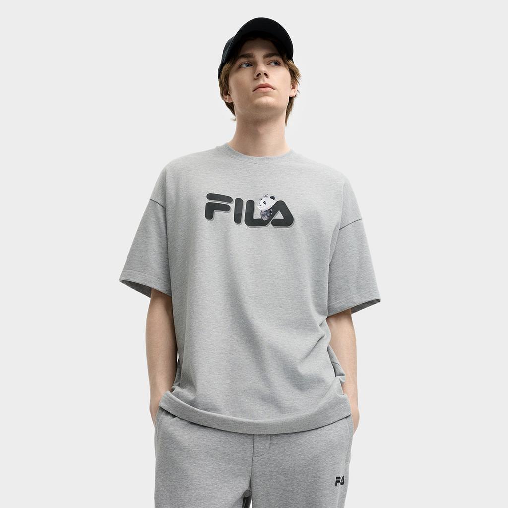 New FILA HERITAGE T Shirt Unisex Cartier Heather Gray F51U538103F-MG