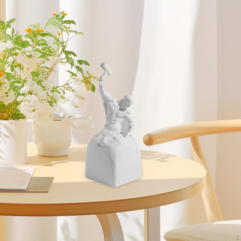 Carved Inspirational Statue, Self-Carved Figurine, Home Decorative Collectible Statue for