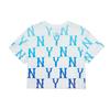 New MLB New York Yankees Crop Tops Women's White 3FTSM6123-50BLS