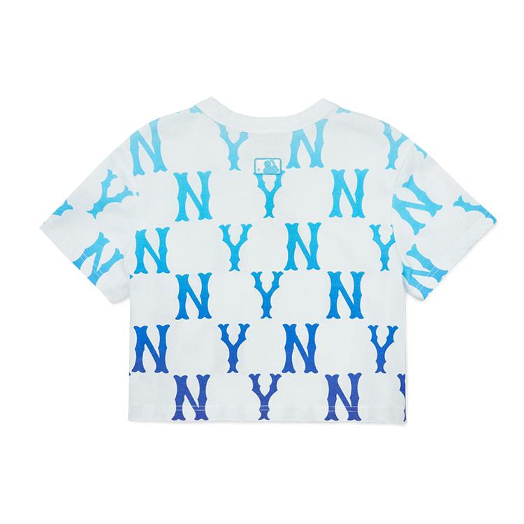 New MLB New York Yankees Crop Tops Women's White 3FTSM6123-50BLS