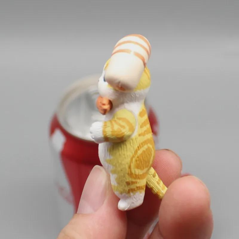 5 ks Tempura Anime Sada roztomilých kočičích panenek Set figurek COS Smažená kreveta kočičí postava Kawaii Toys PVC Model Ornamen Dárky k narozeninám
