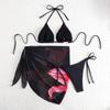 Women's  Split Three-Piece Bikini Swimsuit Sport Swimsuit
