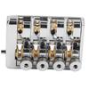 Cryfokt 4-String Headless Electric Bass Bridge with String Lock Zinc Alloy Brass Replacement Part Silver Smooth and Precise String Action