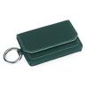 Weiche Leder-Druckknopf-Kartenbörse mit Schlüsselring - Mini-Tasche für Damen mit Geldfach, Tragbare Aufbewahrung für Karten, Bargeld & Ausweis