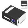 Mini Heimprojektor Tragbarer LED Heimmedien Videoplayer Kinderkino T300 (Schwarz-Weiss )