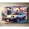 Retro JDM AE86 Metal Wall Art Vintage Car Poster Garage Decor 20x30cm