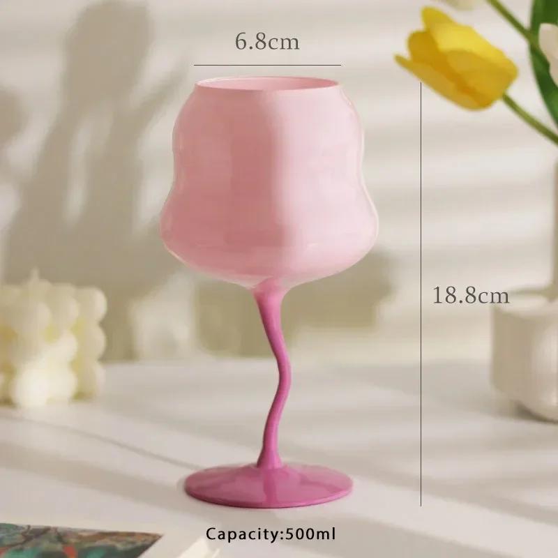 Cutelife Винтажный цветной бокал для вина, бокал для кухни, ресторана, вечеринки, большой емкости, домашний декор, бокал для шампанского, виски, посуда для напитков 500ML