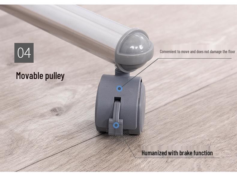 Double-Layer Telescopic Clothes Drying Rack: Outdoor/Indoor, Extendable, Mobile, Single-Pole Rack