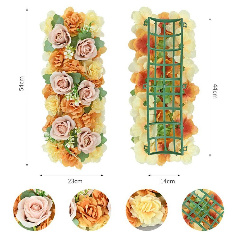 54X23CM Size Artificial Rose Strip Simulation Flowers Strip Flower Design Wedding Scene Decoration Rose Arrangement