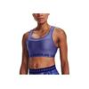 Under Armour Crossback Printed Letter Medium Support Sports Bra Women Underwear Carbon-Blue 1372761-561