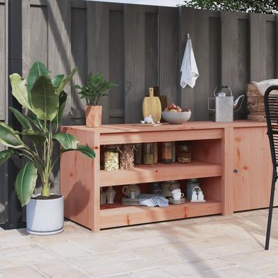 Vidaxl Outdoor Kitchen Cabinet, 106X55X64 Cm, Solid Douglas Fir Wood
