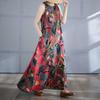 Long Skirt Summer New Sleeveless Round Neck Printed Dress