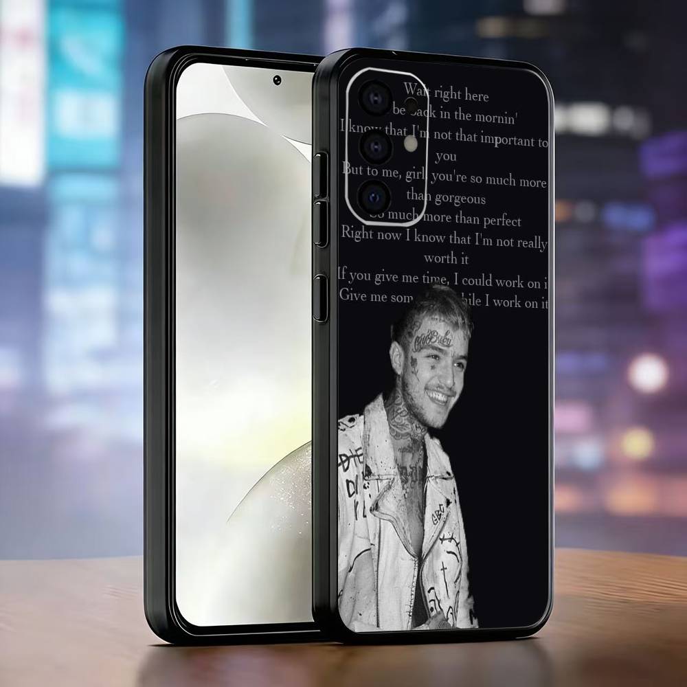 Lil Peep Hellboy Liebe Rapper Handyhülle Für Samsung S25,S24,S21,S22,S23,S30,Ultra,S20,Plus,Fe,Lite,Note,10,Schwarze Hülle