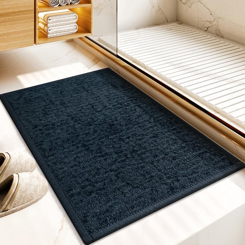 Bathroom Absorbent Floor Mat Household Bathroom Anti-slip Shower Room Toilet Door Plush Foot Mat Three-dimensional Pattern Snowflake Velvet