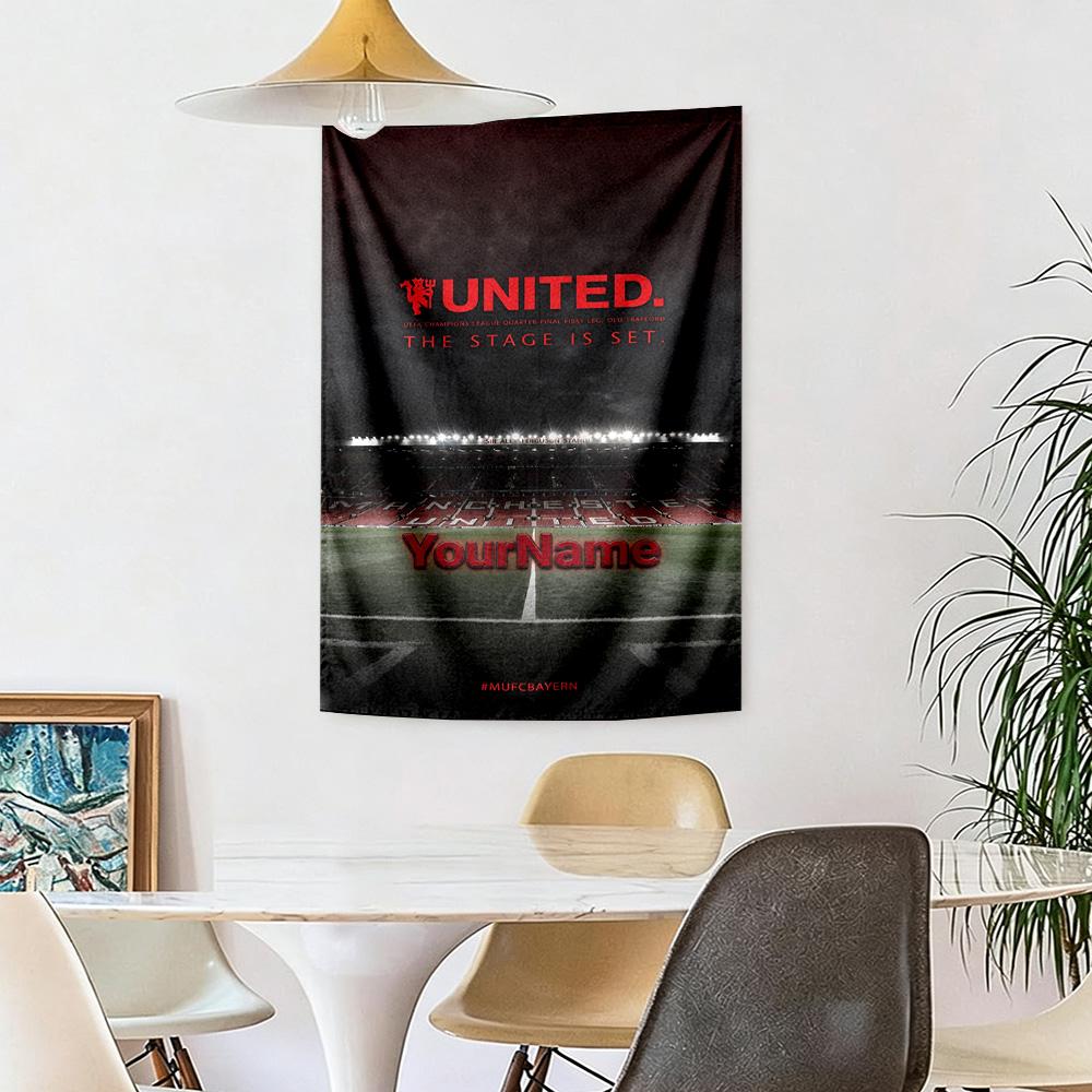 Manchester Custom Your Name Wall Decor Tapestry Art For Pet Memorial Birthdaywedding Party Backdrop Family Gift