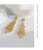 E0535 European & American Christmas Tree Snowflake Zircon Stud & Dangle Earrings for Women