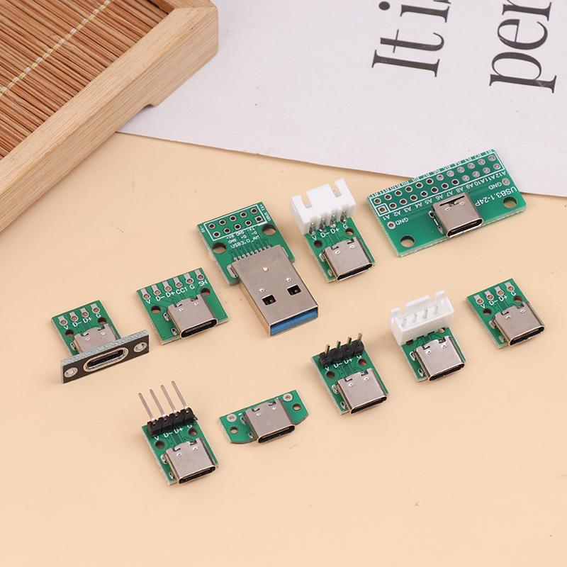 5Pcs USB Adapter Board TYPEC16P To 2.54 Pin Terminal Upgrade Version With Holes For Fixation