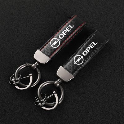 Nouveau mode voiture cordelette cuir fibre de carbone Porte-clés anneau pour Astra H G J Insignia Mokka Zafira Corsa Vectra C D Antara