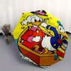 Donald Duck & Scrooge McDuck Adventure Automatic Open/CloseUmbrella-CuteUmbrella with Cute Design, Portable 3-Fold Compact Umbrella for Men