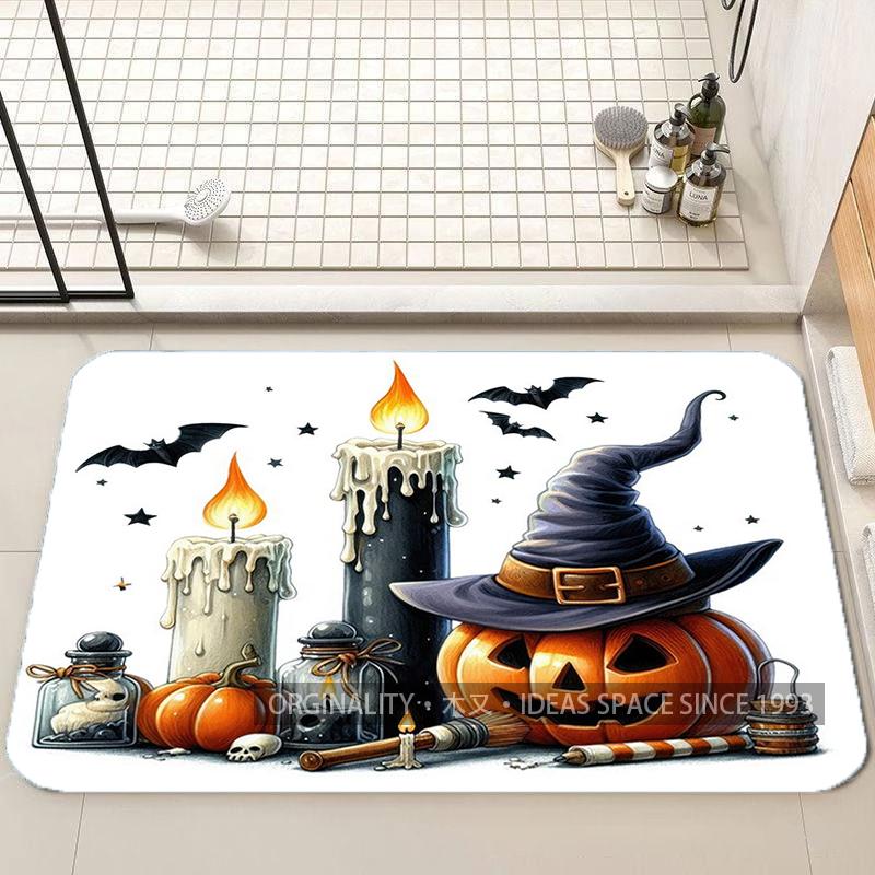 Halloween Witch Car Mat Living Room Decoration Home Sofa Non-Slip Carpet Study Bedroom Tatami Children'S Soft Floor Mat