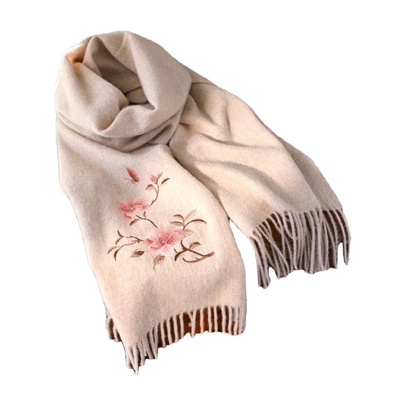 

Hangsilu Women s Wool Embroidered Scarf Shawl