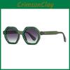 Trendy Polygon Pearl Sunglasses With Uv400 Level For Travel And Parties